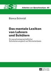 Cover von Das mentale Lexikon von Lehrern und Schülern
