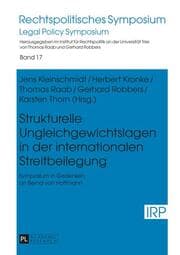 Cover von Strukturelle Ungleichgewichtslagen in der internationalen Streitbeilegung