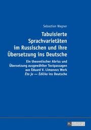 Cover von Tabuisierte Sprachvarietäten im Russischen und ihre Übersetzung ins Deutsche