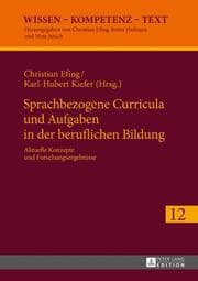 Cover von Sprachbezogene Curricula und Aufgaben in der beruflichen Bildung