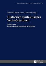 Cover von Historisch syntaktisches Verbwörterbuch