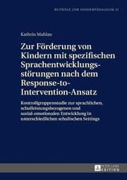 Cover von Zur Förderung von Kindern mit spezifischen Sprachentwicklungsstörungen nach dem Response-to-Intervention-Ansatz