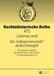 Cover von Die 'Volksgemeinschaft' als Rechtsbegriff