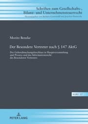 Cover von Der Besondere Vertreter nach § 147 AktG