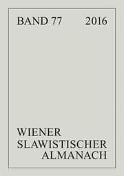 Cover von Wiener Slawistischer Almanach Band 77/2016