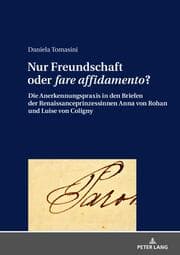 Cover von Nur Freundschaft oder 'fare affidamento'?
