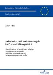 Cover von Sicherheits- und Verhaltensregeln im Produkthaftungsstatut