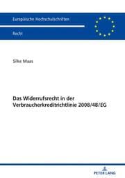 Cover von Das Widerrufsrecht in der Verbraucherkreditrichtlinie 2008/48/EG