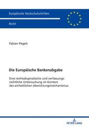 Cover von Die Europäische Bankenabgabe
