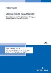 Cover von Class actions in Australien