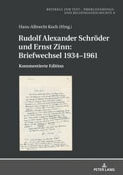 Cover von Rudolf Alexander Schröder und Ernst Zinn: Briefwechsel 1934-1961