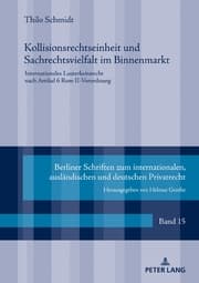 Cover von Kollisionsrechtseinheit und Sachrechtsvielfalt im Binnenmarkt