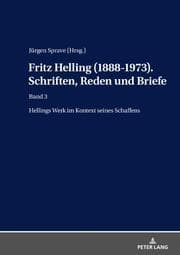 Cover von Fritz Helling (1888-1973). Schriften, Reden und Briefe