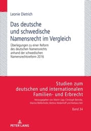Cover von Das deutsche und schwedische Namensrecht im Vergleich