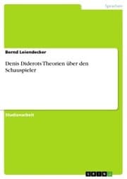Cover von Denis Diderots Theorien über den Schauspieler