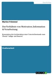 Cover von Das Verhältnis von Motivation, Information & Verarbeitung