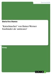 Cover von 'Katzelmacher' von Rainer Werner Fassbinder als 'antiteater'
