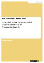 Cover von Preispolitik in der Energiewirtschaft. Innovative Elemente im Privatkundenbereich