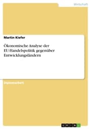Cover von Ökonomische Analyse der EU-Handelspolitik gegenüber Entwicklungsländern