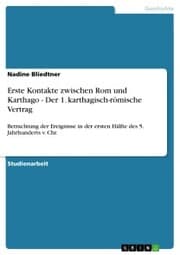 Cover von Erste Kontakte zwischen Rom und Karthago - Der 1. karthagisch-römische Vertrag