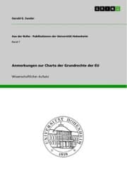 Cover von Anmerkungen zur Charta der Grundrechte der EU