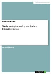 Cover von Werbestrategien und symbolischer Interaktionismus