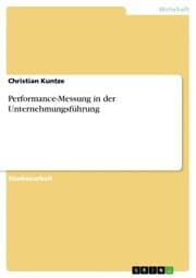 Cover von Performance-Messung in der Unternehmungsführung
