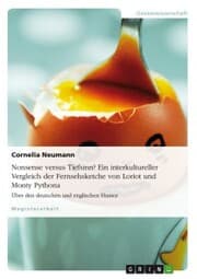 Cover von Nonsense versus Tiefsinn? Ein interkultureller Vergleich der Fernsehsketche von Loriot und Monty Python
