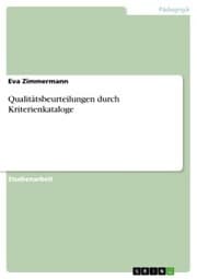 Cover von Qualitätsbeurteilungen durch Kriterienkataloge