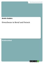 Cover von Erwachsene in Beruf und Freizeit