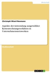 Cover von Aspekte der Anwendung ausgewählter Kostenrechnungsverfahren in Unternehmensnetzwerken