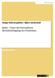 Cover von Kuba - Unter der besonderen Berücksichtigung des Tourismus