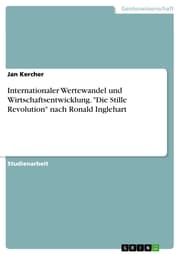 Cover von Internationaler Wertewandel und Wirtschaftsentwicklung. 'Die Stille Revolution' nach Ronald Inglehart