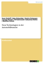 Cover von Neue Technologien in der Automobilbranche