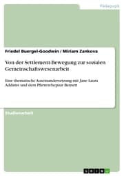 Cover von Von der Settlement-Bewegung zur sozialen Gemeinschaftswesenarbeit