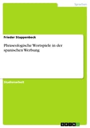 Cover von Phraseologische Wortspiele in der spanischen Werbung