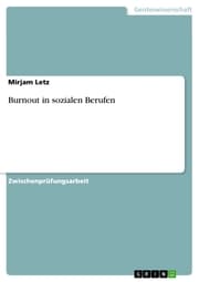 Cover von Burnout in sozialen Berufen