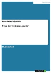 Cover von Über die 'Historia Augusta'