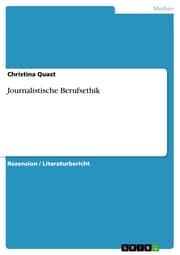Cover von Journalistische Berufsethik