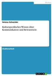 Cover von Kulturspezifisches Wissen über Kommunikation und Bewusstsein