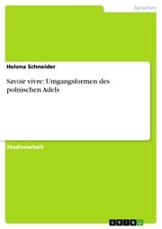 Cover von Savoir vivre: Umgangsformen des polnischen Adels