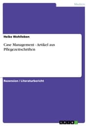 Cover von Case Management - Artikel aus Pflegezeitschriften