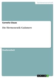 Cover von Die Hermeneutik Gadamers