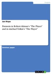 Cover von Paranoia in Robert Altman's 'The Player' and in michael Tolkin's 'The Player'