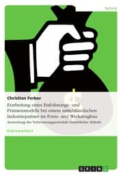 Cover von Erarbeitung eines Entlohnungs- und Prämienmodells bei einem mittelständischen Industriepartner im Form- und Werkzeugbau