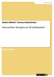 Cover von Erneuerbare Energien im 20. Jahrhundert