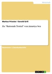 Cover von Zu: 'Rationale Trottel' von Amartya Sen
