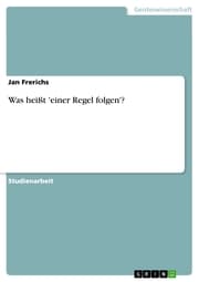 Cover von Was heißt 'einer Regel folgen'?