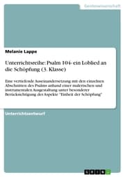 Cover von Unterrichtsreihe: Psalm 104- ein Loblied an die Schöpfung (3. Klasse)