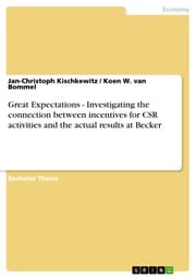 Cover von Great Expectations - Investigating the connection between incentives for CSR activities and the actual results at Becker